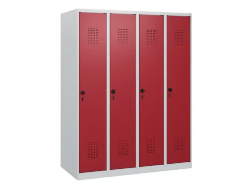 schoollocker,HxBxD 1530x1200x500mm,4vak,vak B 300mm,draaigrendel