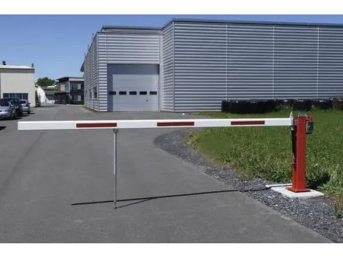 Slagboom Met Gasdrukveer Breedte 3M Met Pendelsteun Verzinkt Wit/rood