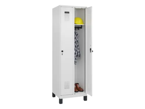 locker,HxBxD 1950x600x500mm,2vak,vak B 300mm,draaigrendel,voeten