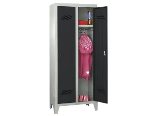 lockerkast v. kinderen,HxBxD 1300x530x300mm,2vak,RAL7035,front RAL7016 - 3