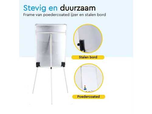BRASQ Flipover Basic 70x100cm Magnetisch Aluminum met accessoires