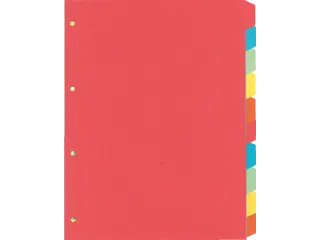 Tabbladen Kangaro 4-gaats PE410 10-delig assorti karton - 1