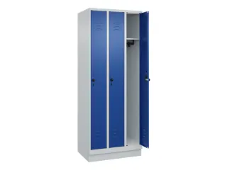 locker,HxBxD 1950x750x500mm,3vak,vak B 250mm,draaigrendel,sokkel - 2