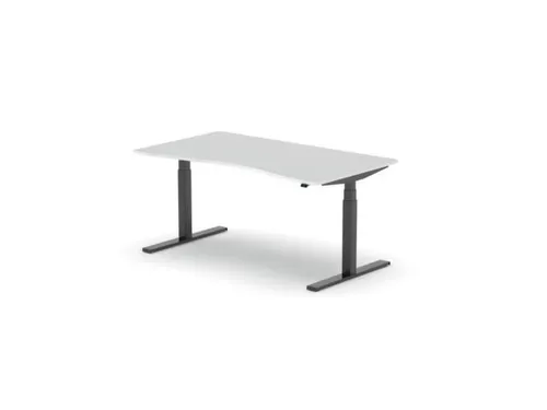 Elektrisch ihv bureau,HxBxD 650-1310x1600x900/800mm,blad wit