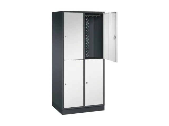 grootvolume garderobekast,RAL 7021/RAL 7035,HxBxD 1950x820x600mm