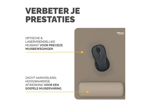 Muismat met polssteun Fellowes Breyta XL zand 21x28cm