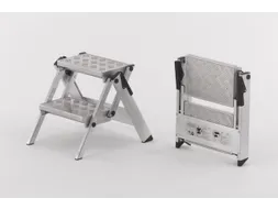 Veiligheids-Vouwtrap Aluminium Platform H 0 46M 2Treden Traanplaat