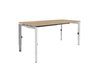 Bureau Linesto N3 hoogte instelbaar 160x80cm honey castello 25mm wit - 1