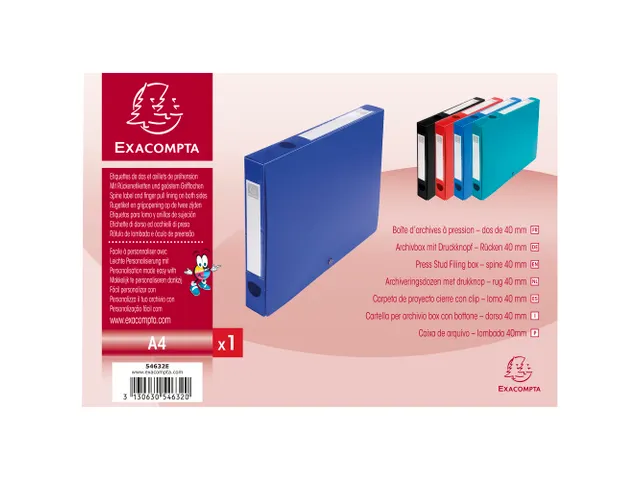 Boite de classement à pression Dos 40mm polypropylène 7/10e Opaque -