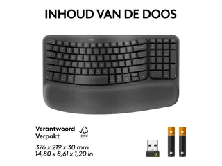 Wave Keys for Business Ergonomisch Toetsenbord AZERTY BE - 1