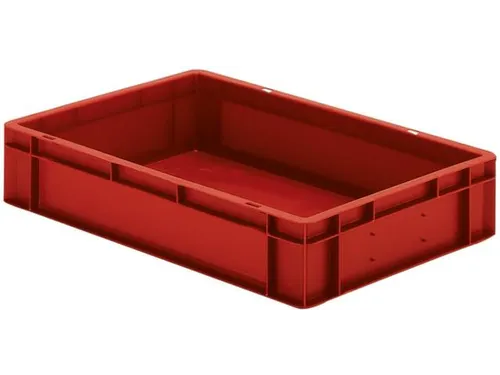 Euronorm-stapelbak 22l 120x600x400mm Wanden/bodem Gesloten Rood