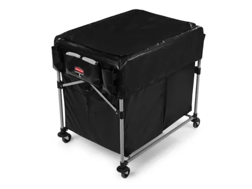 Afdekking,v. wasgoedwagens,HxBxD 228x666x889mm,300l,vinyl,zwart