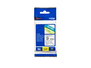 Labeltape Brother P-touch TZe-221 standaard 9mm zwart op wit - 4
