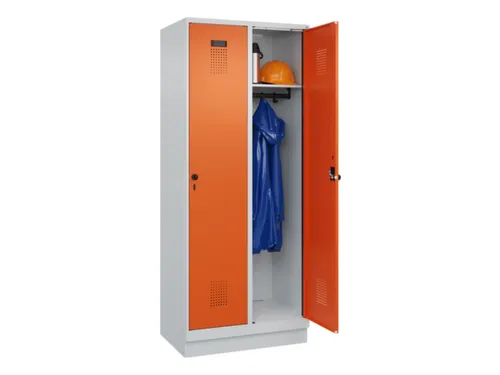 locker,HxBxD 1950x800x500mm,2vak,vak B 400mm,draaigrendel,sokkel