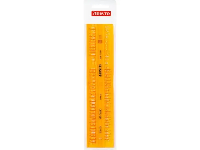 Gabarit Lettres Isonorme Aristo lettres droites 5mm