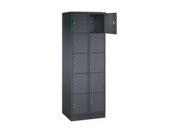 lockerkast,HxBxD 1950x620x500mm,2x5vakken,cil.-slot,sokkel