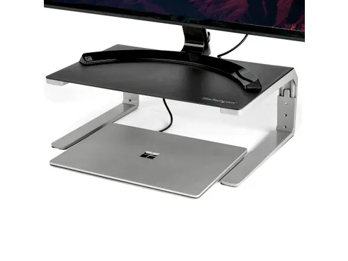 Monitor verhoger staal en aluminium hoogte verstelbaar