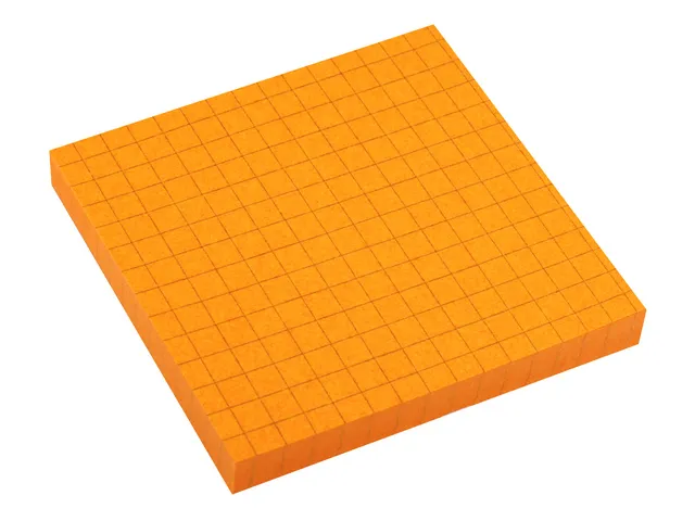 Bloc-mémos 75x75mm quadrillé orange brillant bloc de 80 feuillets