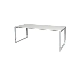 Domino Plus Bureau Hoogte Verstelbaar 2000x900mm Grijs 25mm Alu O-Poot - 1