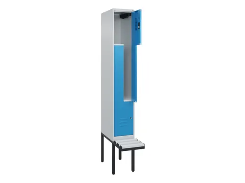 Z-garderobekast,HxBxD 2120x300x815mm,2vak,vak B 300mm,cil.-slot