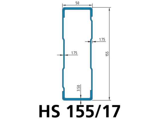Lengtetraversen,v. palletstelling,L 3300mm,veldlast 14190kg