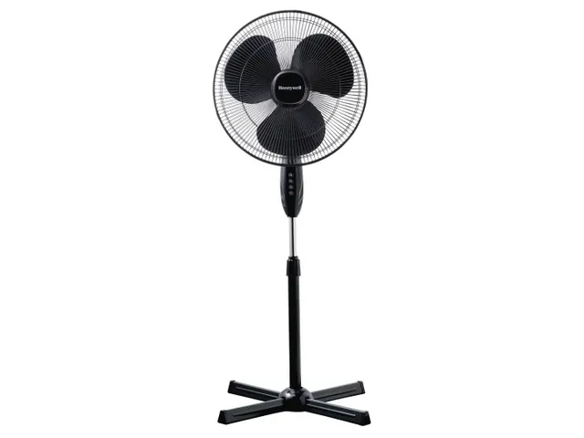 Ventilateur sur pied Honeywell Noir/chromé
