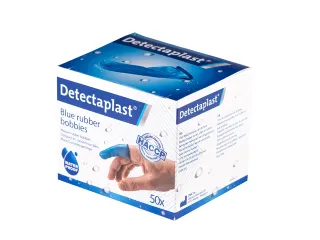 Vingerlingen Detectaplast rubber blauw 50 stuks - 2