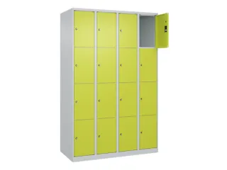 lockerkast,HxBxD 1850x1200x500mm,4x4vakken,vak B 300mm,cil.-slot - 1