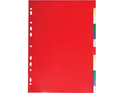 tabbladen A4 PP 12/100e 12-delig assorti 15-gaats