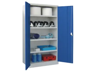 zwaarlastkast 1950x1040x630mm openslaande deuren RAL7035 front RAL3000 - 1