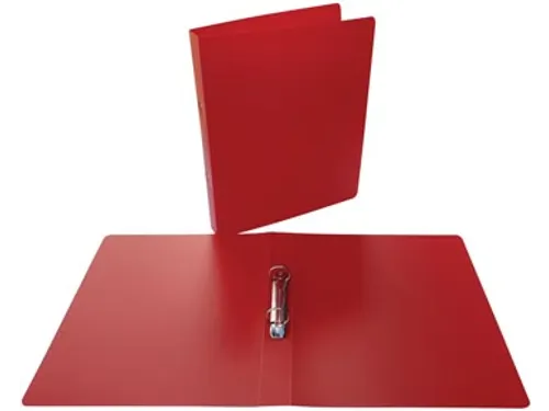 ringmap, voor ft A4, uit PP, 2 ringen van 25mm, rood