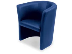 Fauteuil Echt Leer Zit Hxbxd 46X48X49Cm Totale Hxb 77X69Cm Donkerblauw