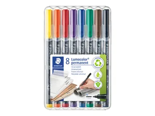Viltstift Staedtler OHP Lumocolor 317 Medium 1.0mm Assorti 8 stuks - 1