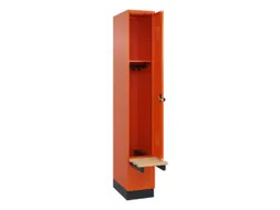 locker met bank,HxBxD 1950x300x815mm,1vak,vak B 300mm,draaigrendel