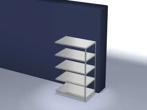 magazijnstelling,aanbouwveld,HxBxD 2000x1300x800mm,vaklast 200kg