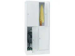 lockerkast,RAL 7035,HxBxD 1850x800x500mm,2x2vakken,vak B 400mm