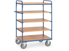 Etagewagens 8241 5 Etages Hout 600kg Laadvlak 1000x600mm Ral5007