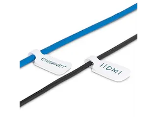 9cm Kabel Labels klittenband wit 100 stuks - 7