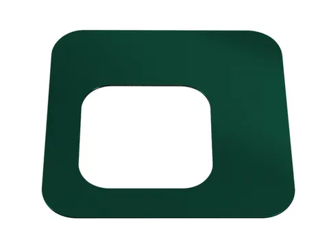 Oplegdeksel,V. Afvalbak 1X60L,Vierkant,1Opening,Staal,Groen