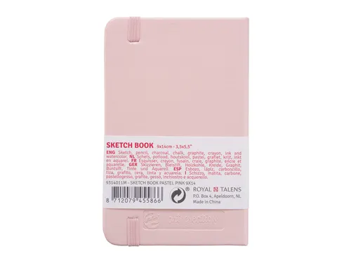 Schetsboek Talens Art Creation 80 witte vellen 140gr 90x140mm roze