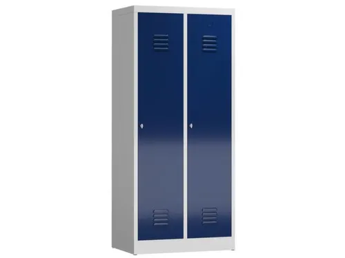 garderobekast 1800x800x500mm 2vak klink sokkel romp RAL7035 RAL5010