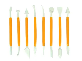 Boetseerspatel Conda set à 8 stuks 15 cm plastic - 2