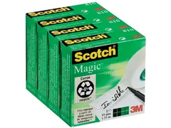 Plakband Scotch Magic 810 19mmx33m onzichtbaar mat