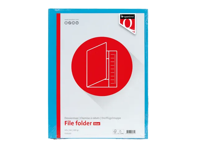 Dossiermap Quantore A4 300 Gram Blauw