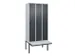 locker voor scheiding van kleding,HxBxD 2120x900x815mm,3vak
