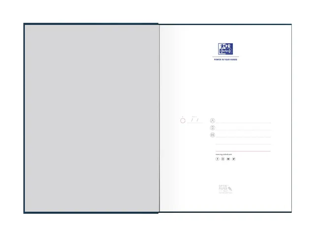 Livre relié Oxford Smart Black A4 ligné 96 feuilles