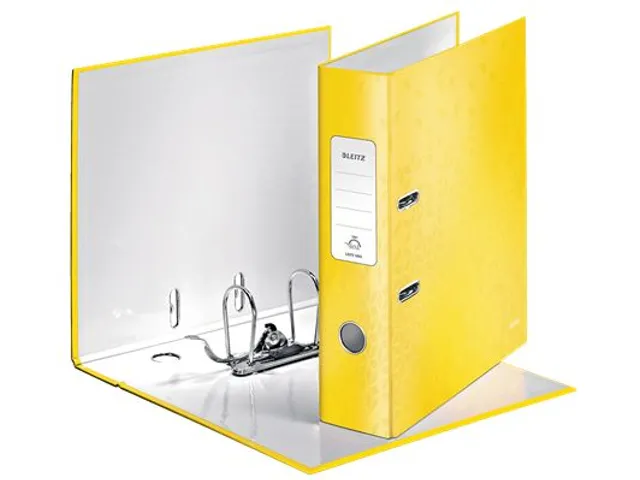 Ordner Leitz WOW 180° A4 80mm karton geel