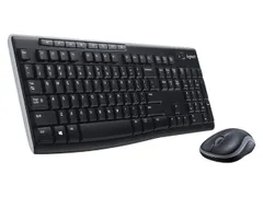 Logitech Draadloos Toetsenbord MK270 QWERTY US + Compacte muis Zwart