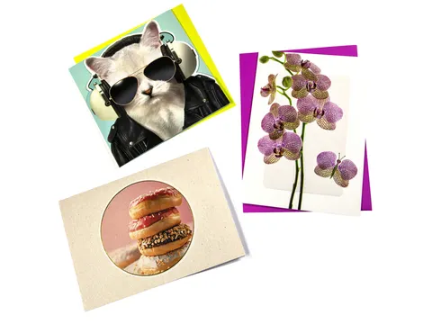 Wenskaart Paperclip zonder tekst navulset à 12 stuks