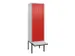 locker voor scheiding van kleding,HxBxD 2120x600x815mm,2vak